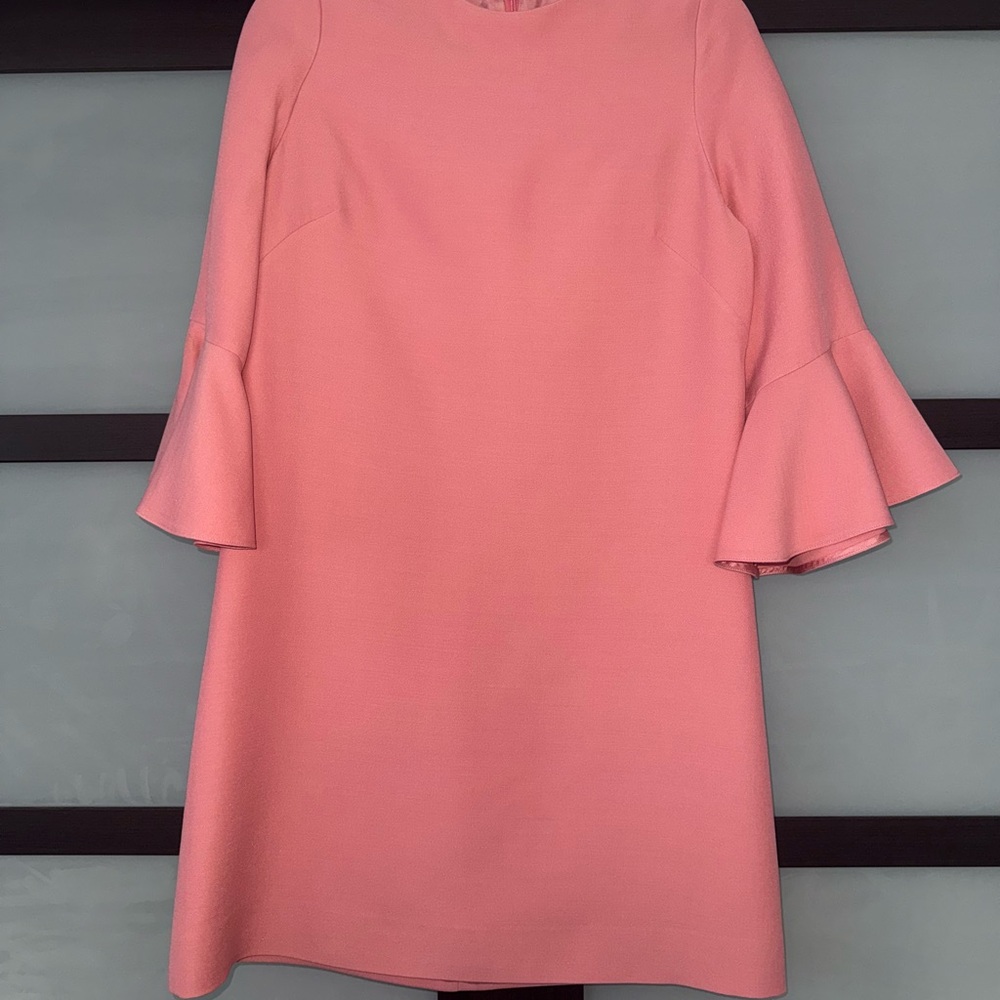 Valentino Pink Sheath Dress with 3/4 Sleeves